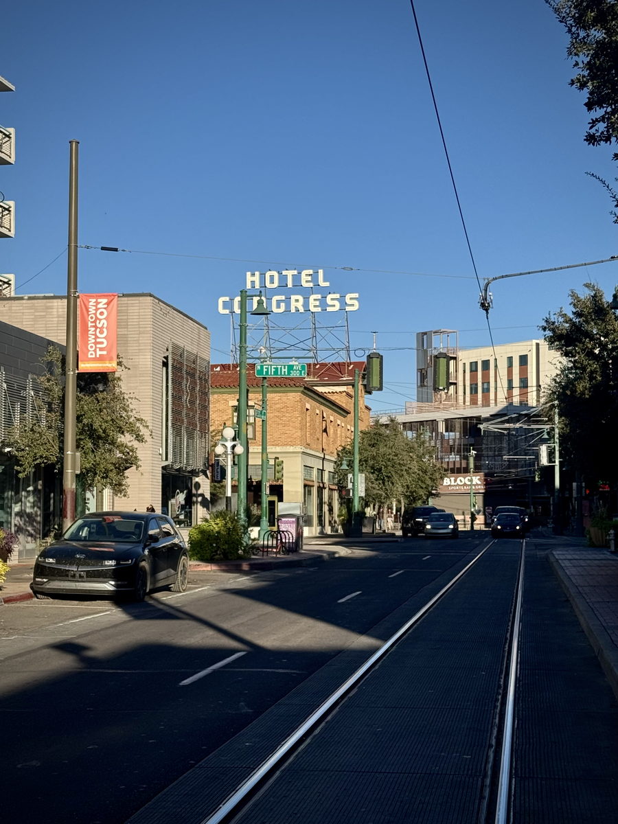 Hotel Congress and the streetcar line