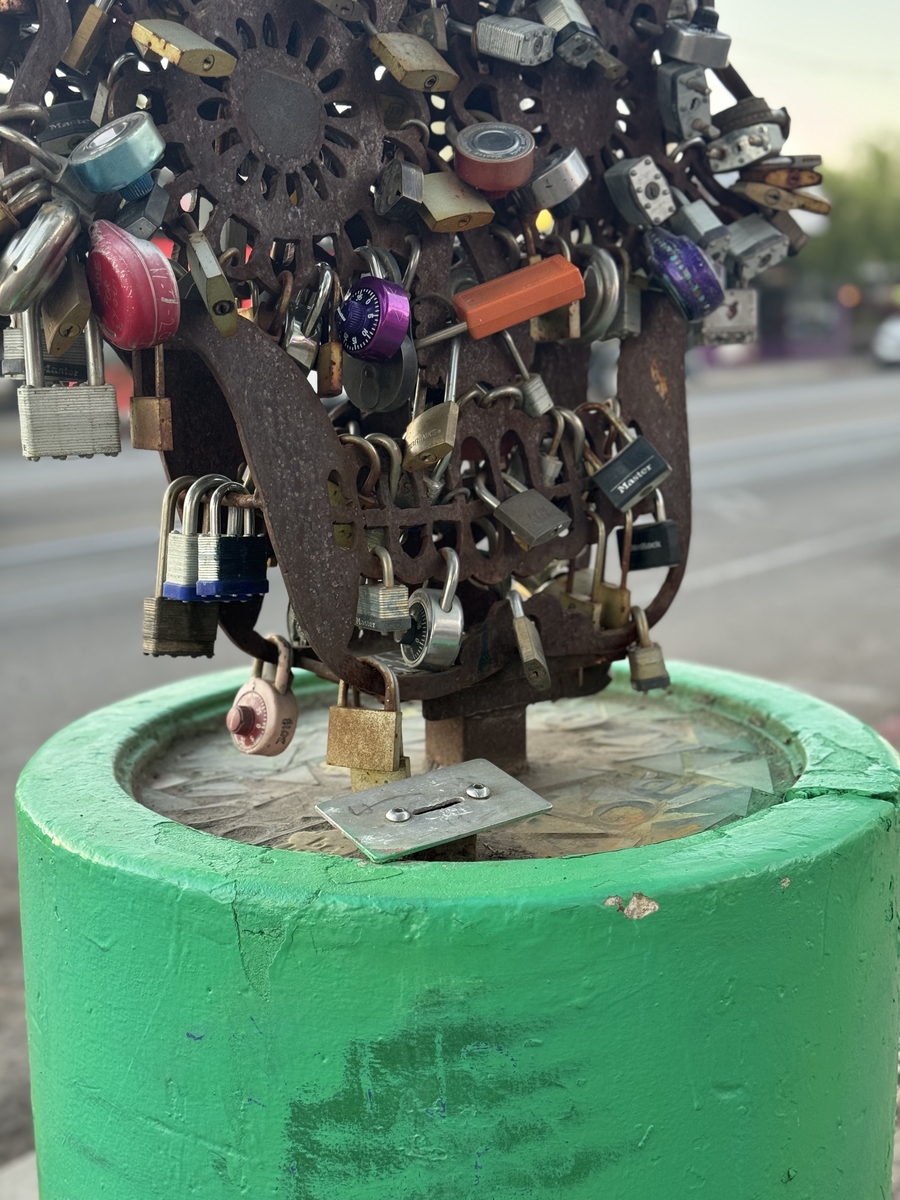 Padlock sculpture